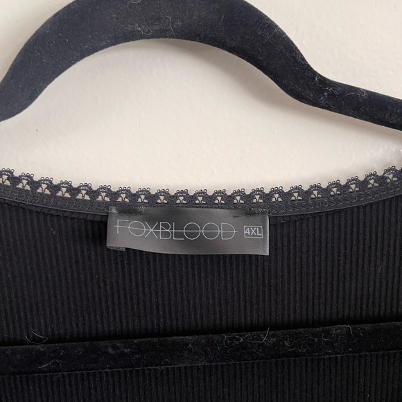 Foxblood - Natalie Ribbed Mini Black - Dress size 4x - Picture 6 of 7